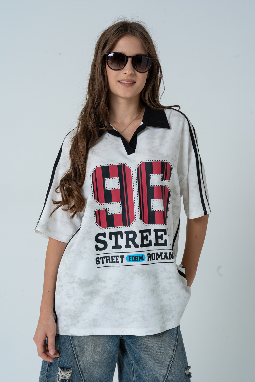 Футболка XS серый-белый для девочки 134-164