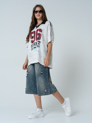 Футболка XS серый-белый для девочки 134-164 Fashion X&S XS262001