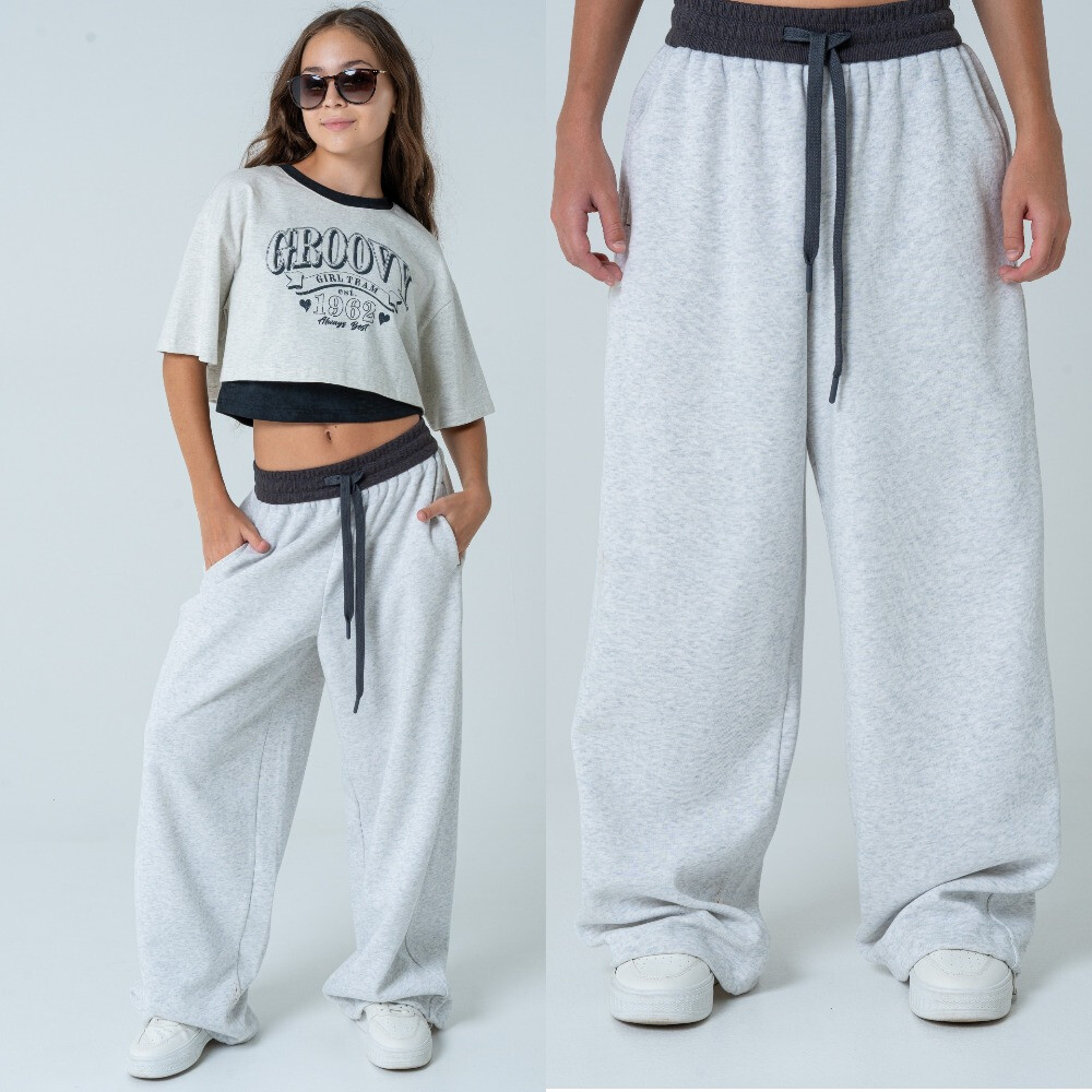 Брюки XS серый для девочки 134-164