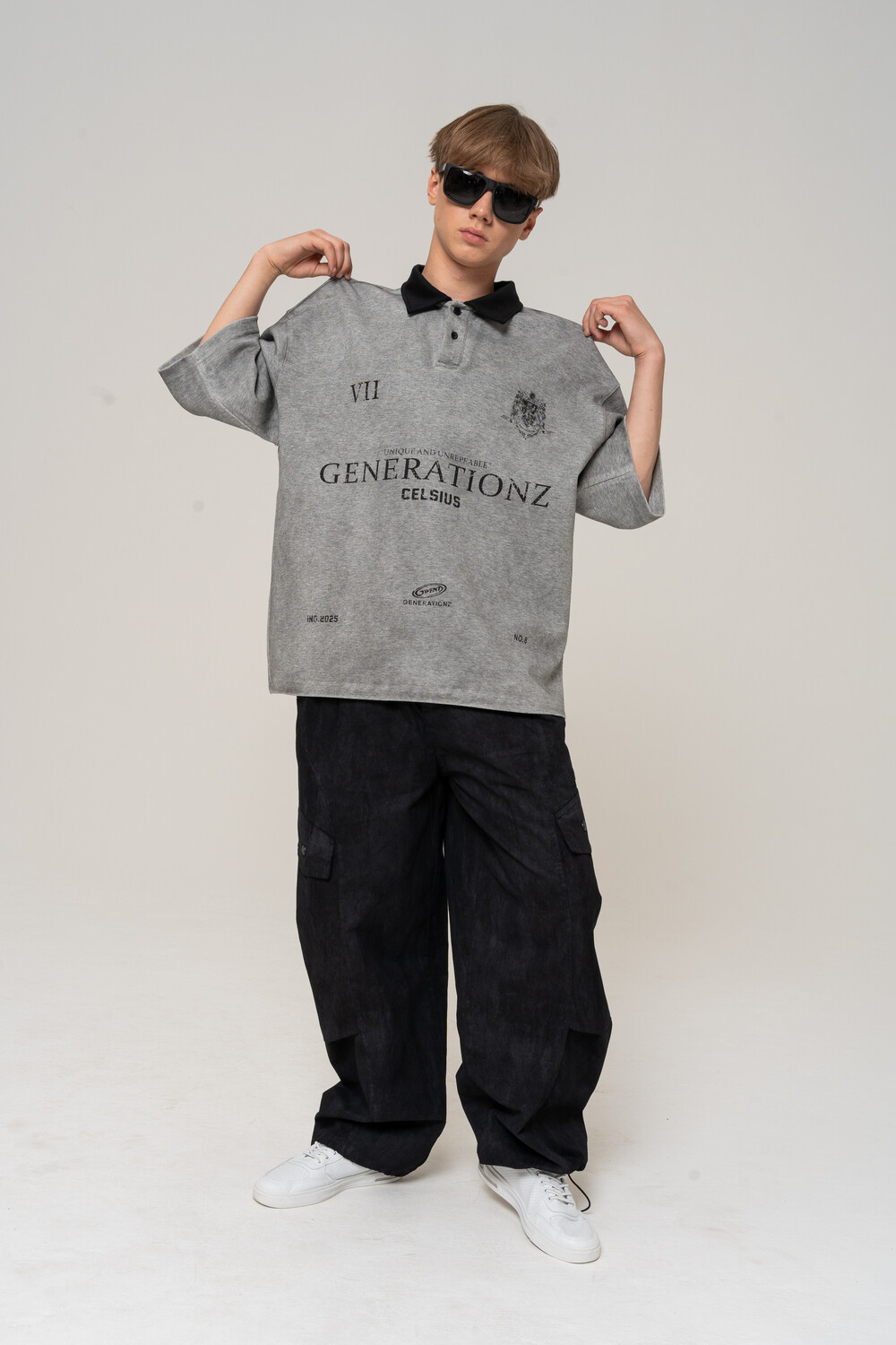 Поло X&S серое для мальчика 140-170