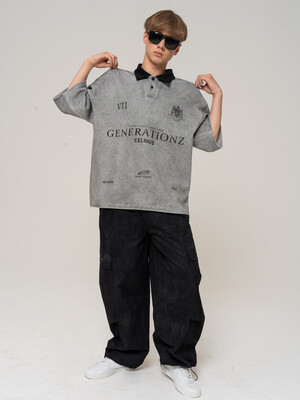 Поло X&S серое для мальчика 140-170