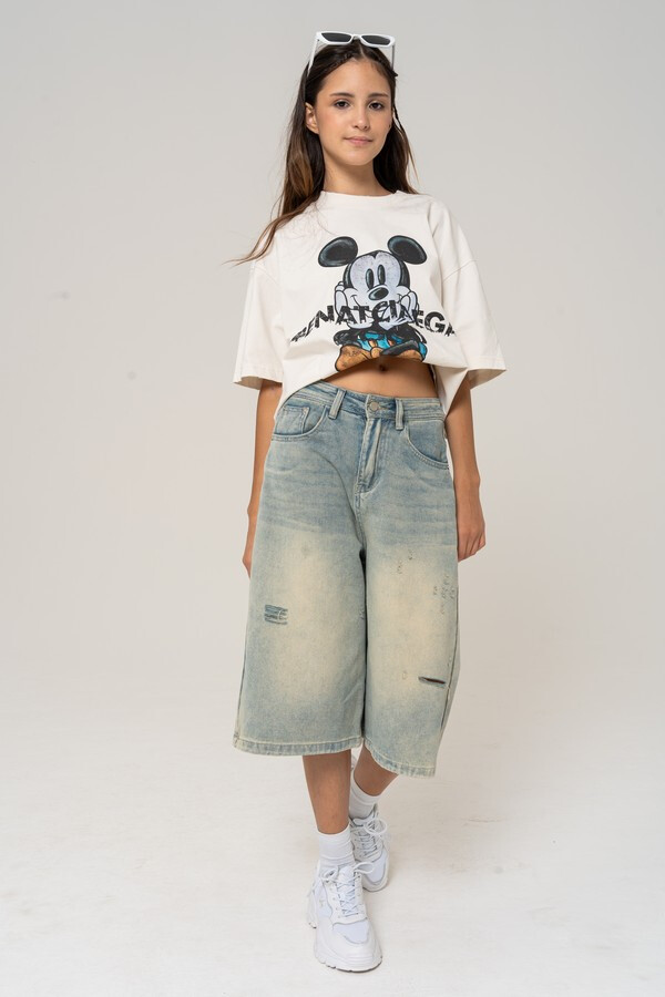 Бермуды X&S голубые для девочки 134-164