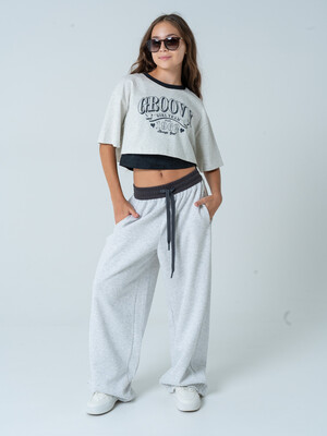 Футболка с топом серый для девочки 134-164 Fashion X&S XS261681